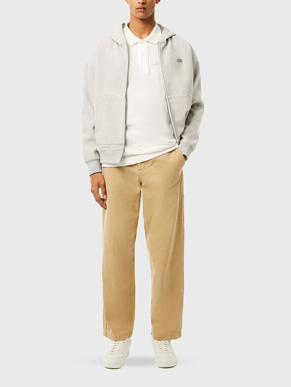 Black polo shirt with logo embroidery - 2