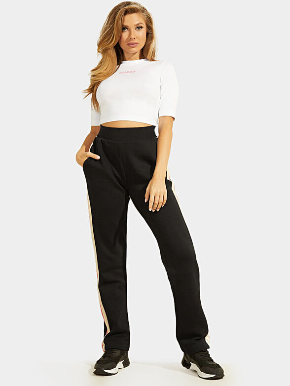 ALLISON cropped Т-shirt in black - 2