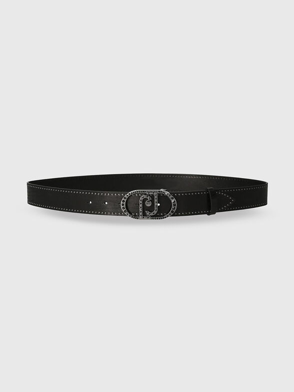 Black belt with logo buckle  - 1