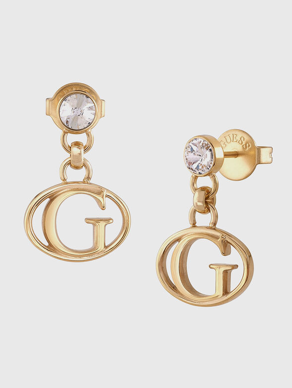 RIVOLI earrings with accent logo - 1