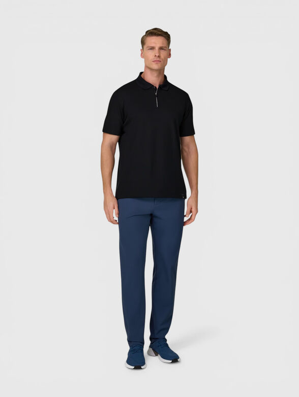 Short sleeved polo shirt with zip - 2