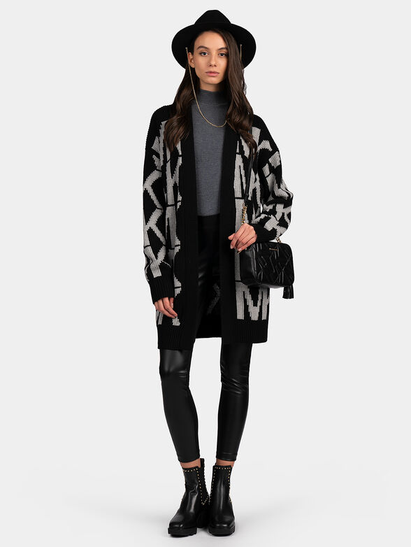 Cardigan with logo print - 2