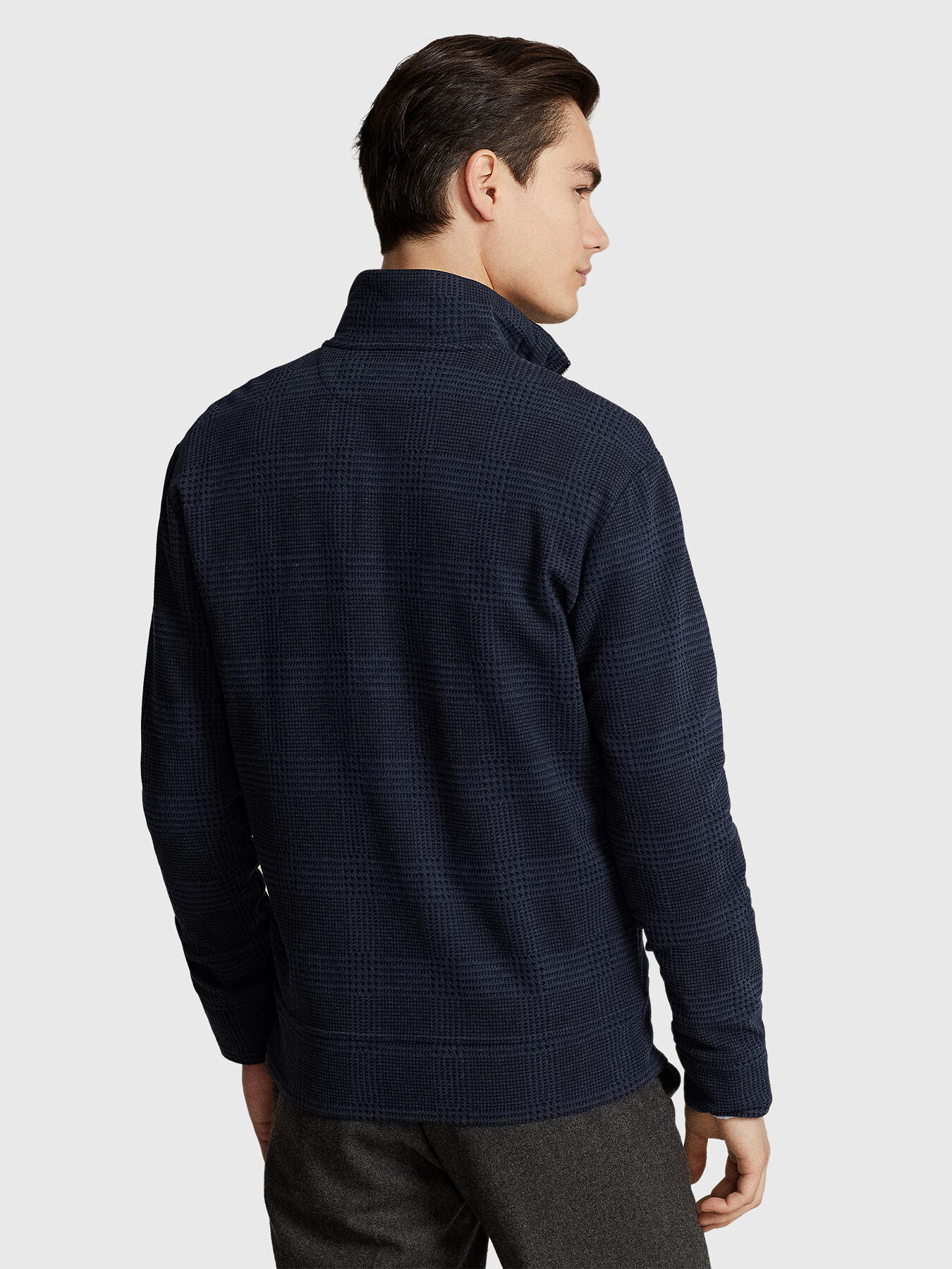 Cardigan with zip and logo embroidery brand POLO RALPH