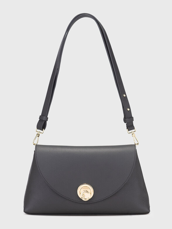 Leather crossbody bag with embossed texture - 1