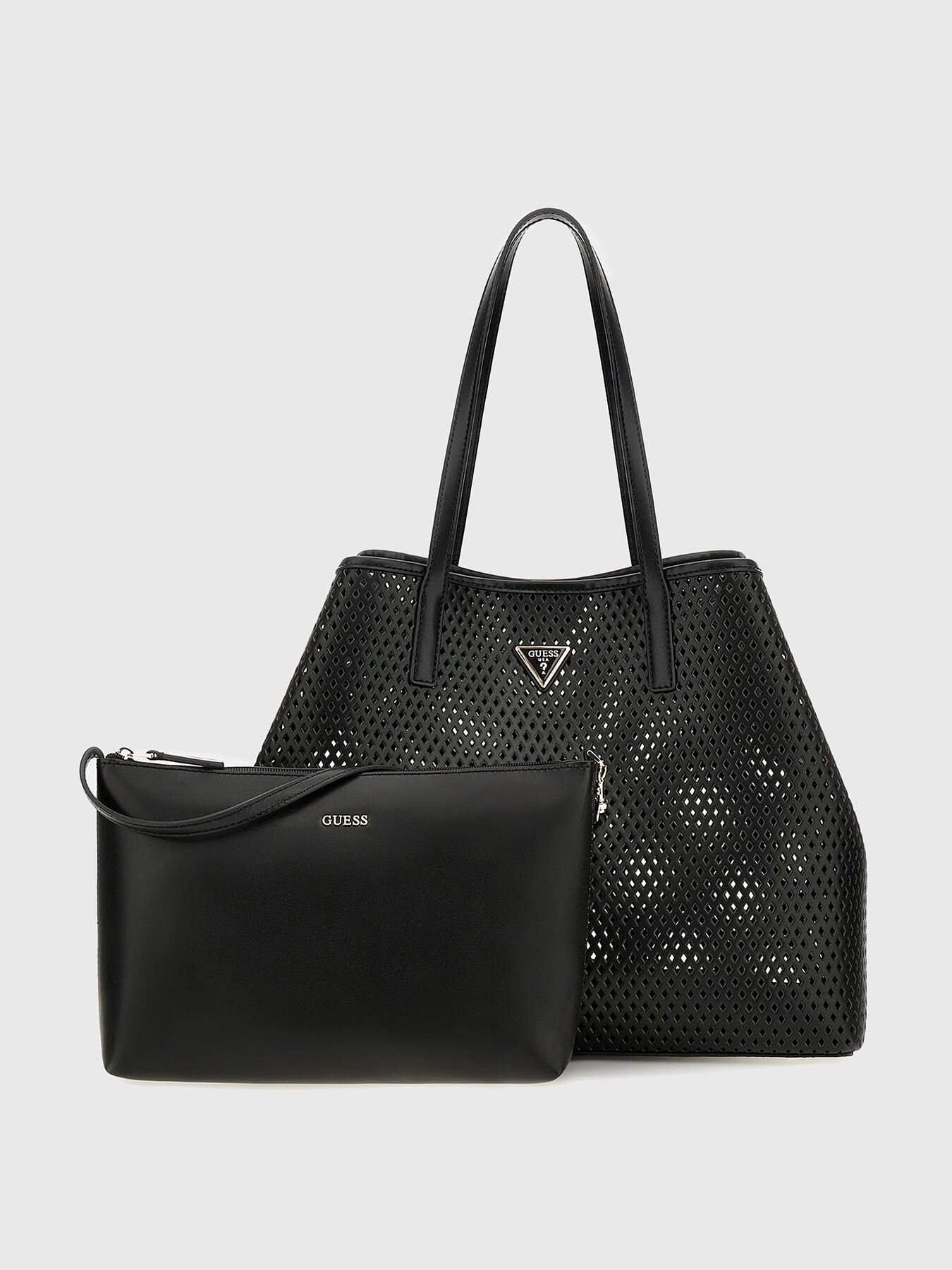 VIKKY tote bag with laser perforation brand GUESS Globalbrandsstore en