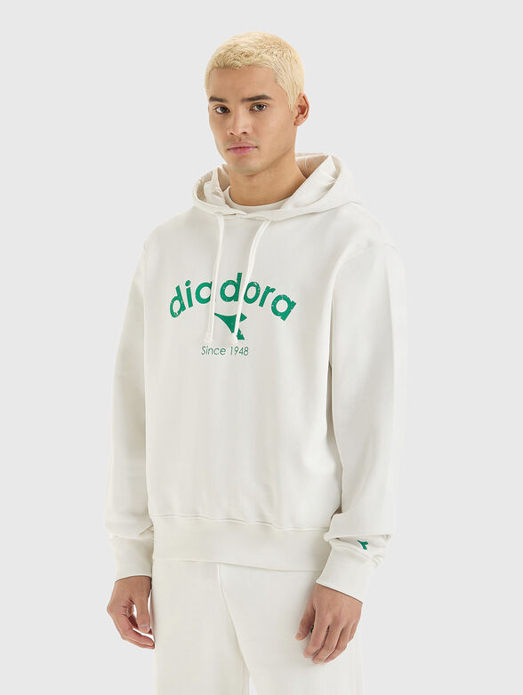 Unisex black sweatshirt with contrast logo - 2