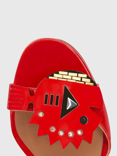 Leather heeled sandals - 4