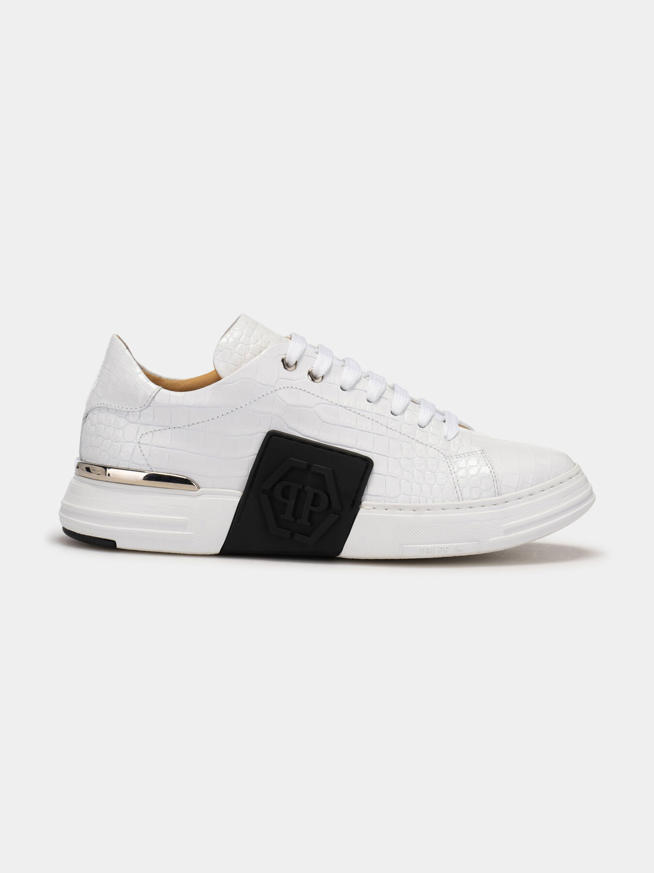 Sneakers with crocodile texture brand PHILIPP PLEIN Globalbrandsstore en