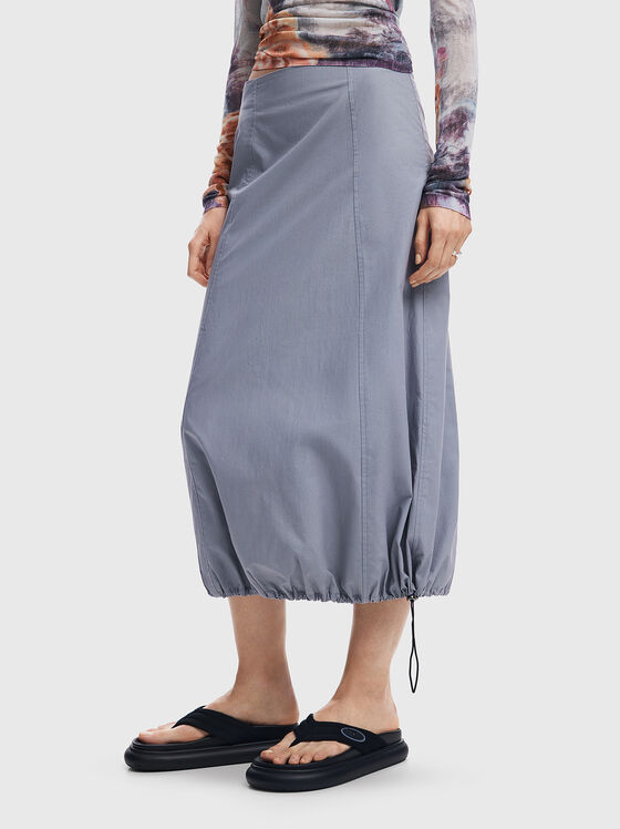 Midi skirt with adjustable hem  - 1