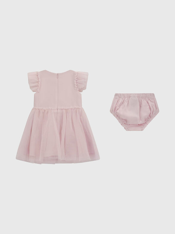 Viscose blend dress in pale pink colour - 2