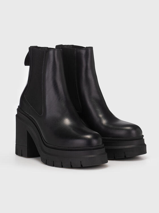 Heel black ankle boots - 2