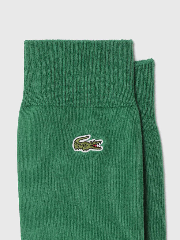 Unisex black cotton socks - 2