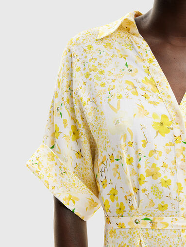 Shirt dress with floral print - 4