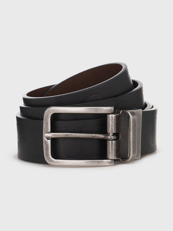 Reversible belt with metal buckle - 0