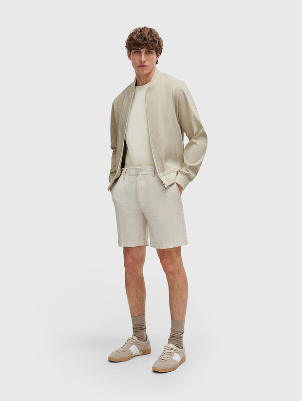 Linen blend shorts  - 4