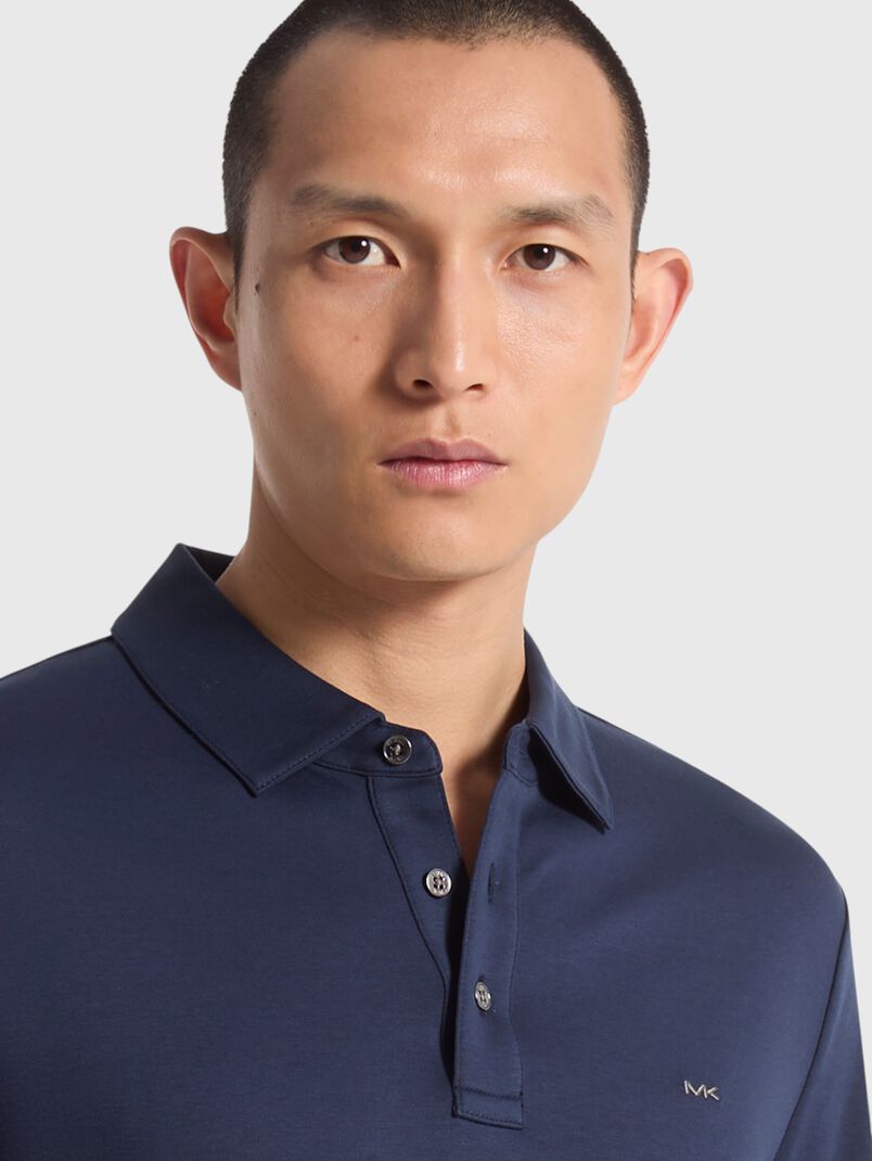 Cotton polo shirt with logo detail - 3