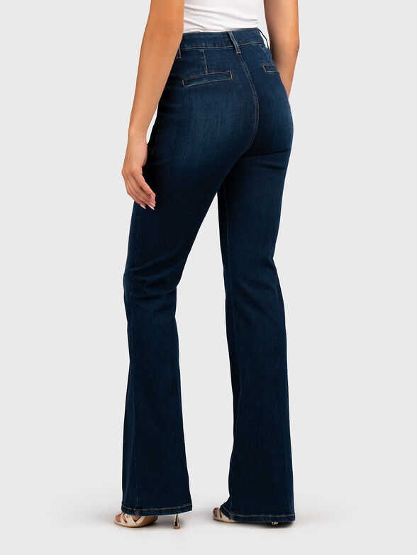 Dark blue jeans with high waist - 1