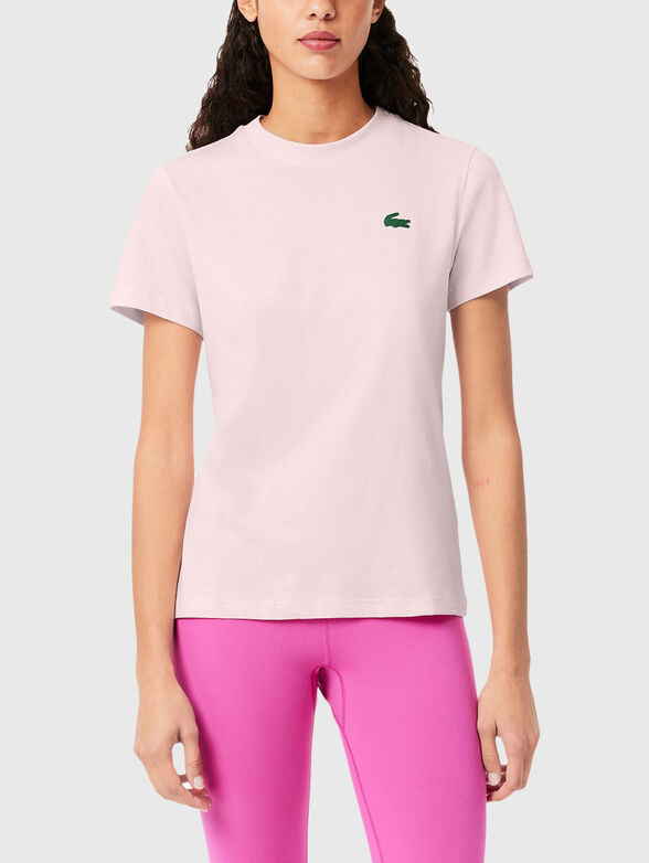 T-shirt is pink color with logo - 1