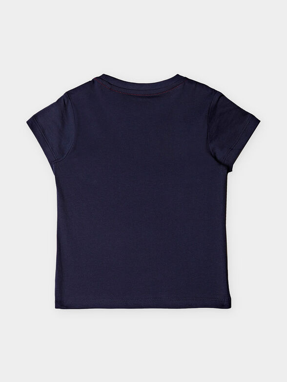 Blue t-shirt with yellow logo - 2