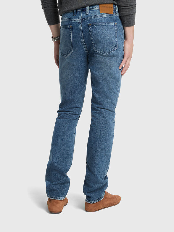 Cotton blue slim jeans - 2