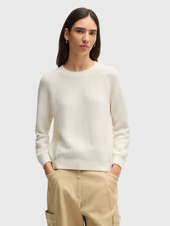 Knitted cotton sweater - 1