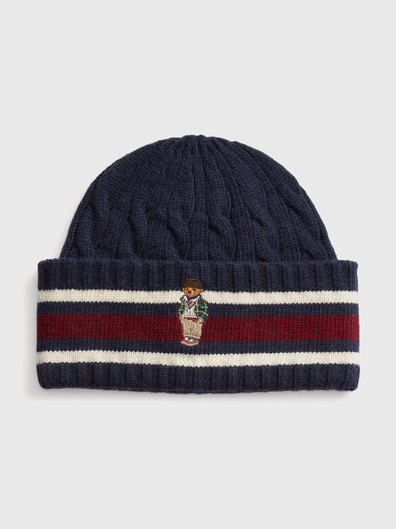 Hat with contrasting lines and Polo Bear embroidery - 1
