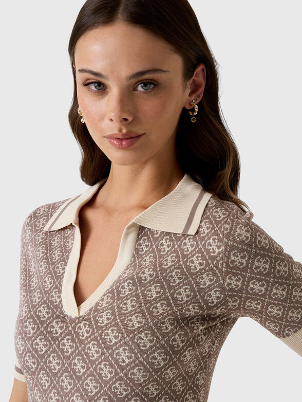 Mini dress with 4G logo print - 4