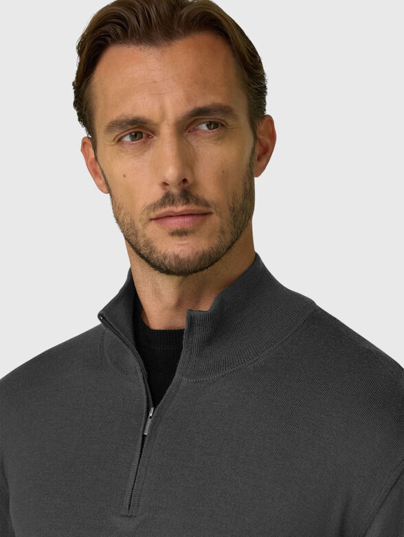 Wool zip jumper - 4