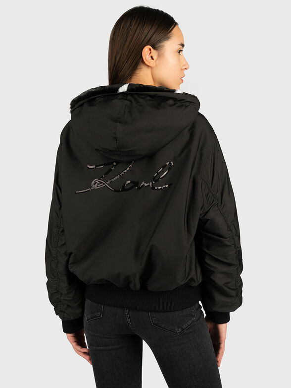 Reversible bomber with logo print - 3