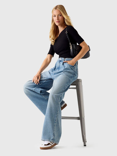Wide leg relaxed jeans - 5
