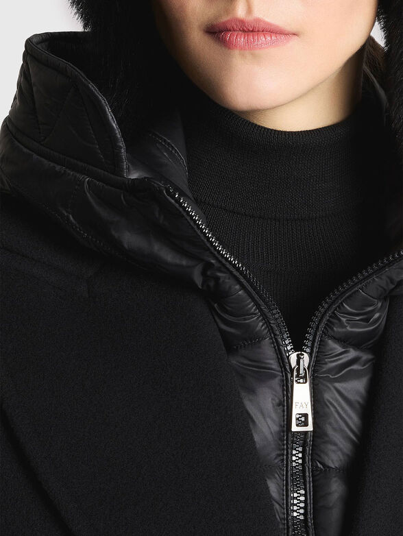 Coat in wool and cashmere with hood - 4