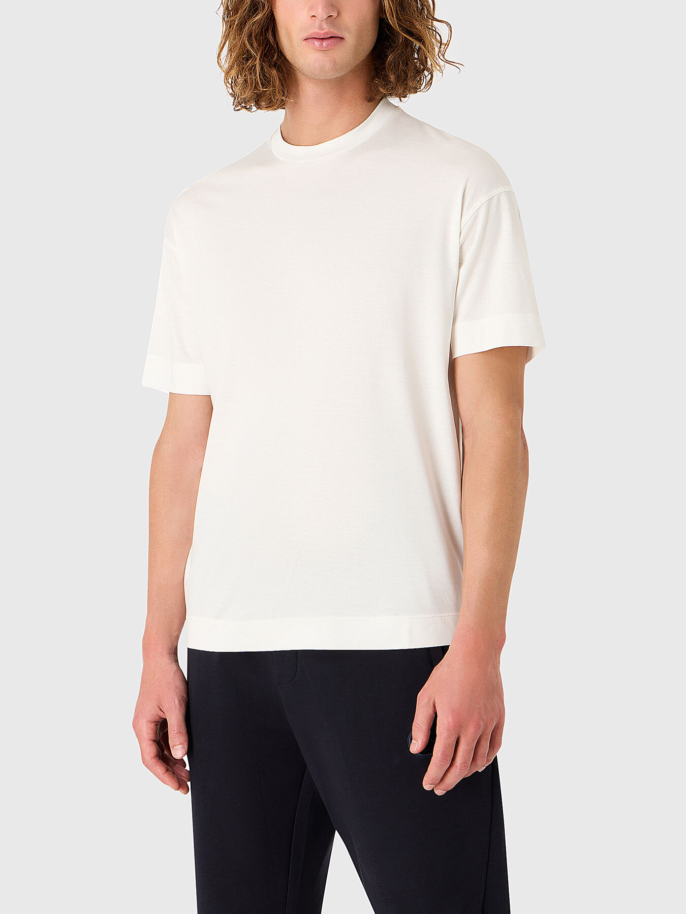 T-shirt with contrasting logo brand EMPORIO ARMANI