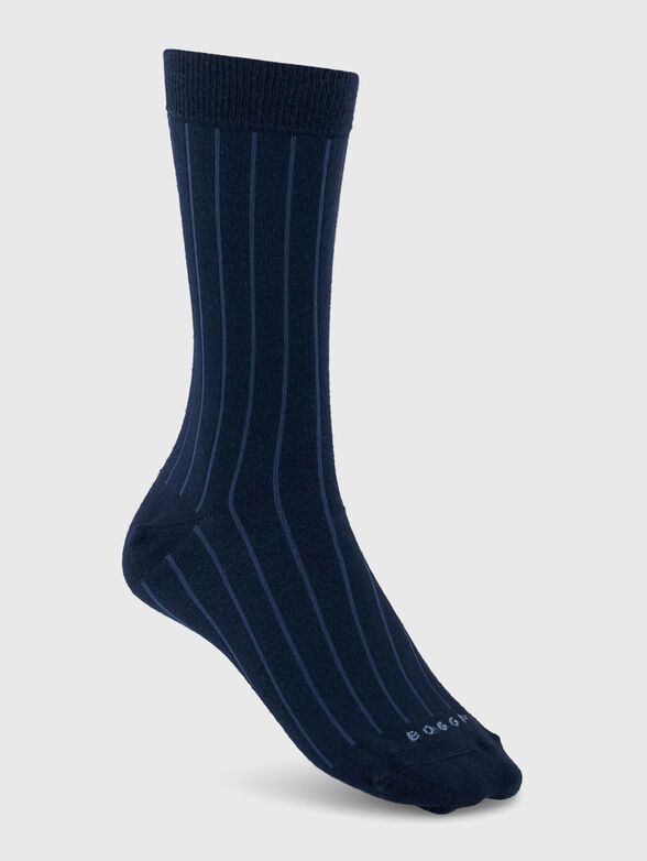 Socks with a ribbed pattern - 1