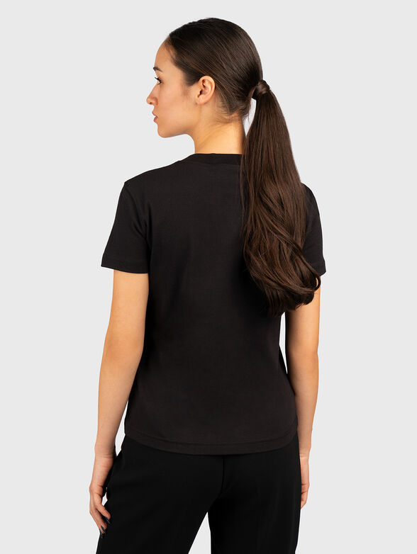 Golden print T-shirt in black - 3
