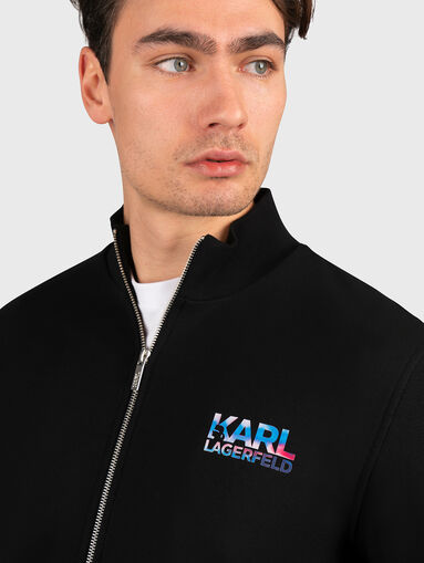 Black sweatshirt with logo accent - 5