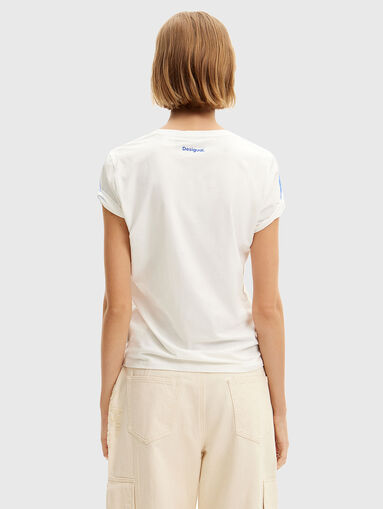 T-shirt with print in blue - 3