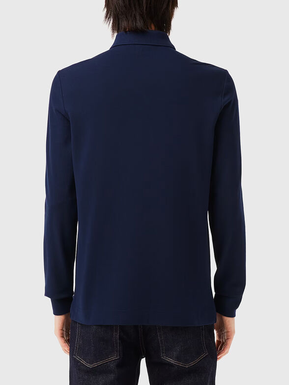 Black polo-shirt with long sleeves - 3