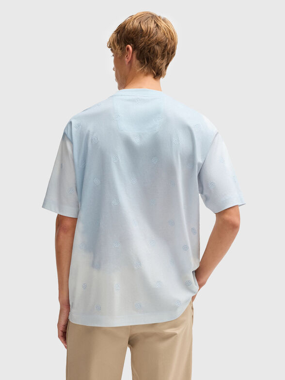 Cotton T-shirt with logo embroideries - 3