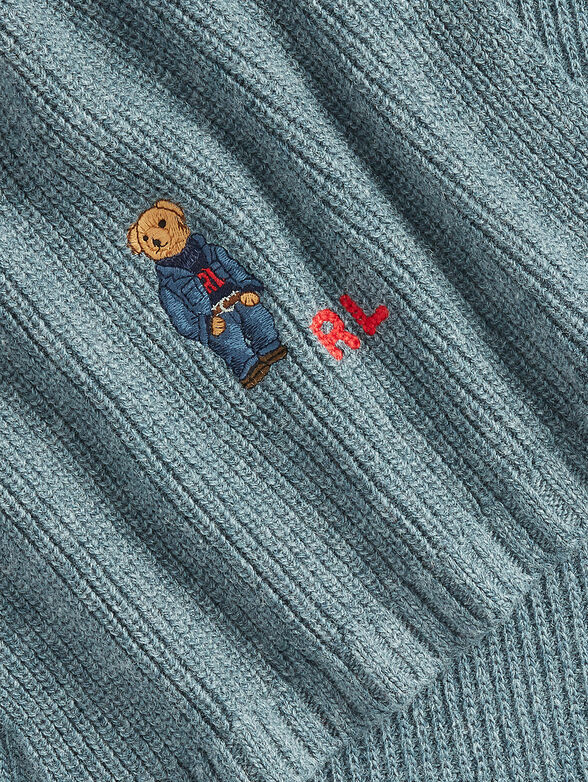 Knitted scarf with Polo Bear accent - 2