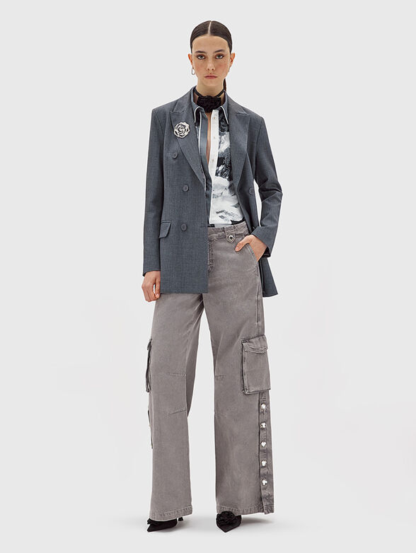 Grey blazer with buttons - 2