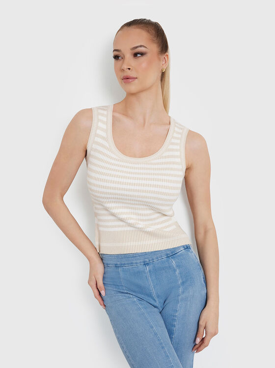 Плетен топ с райе - 1