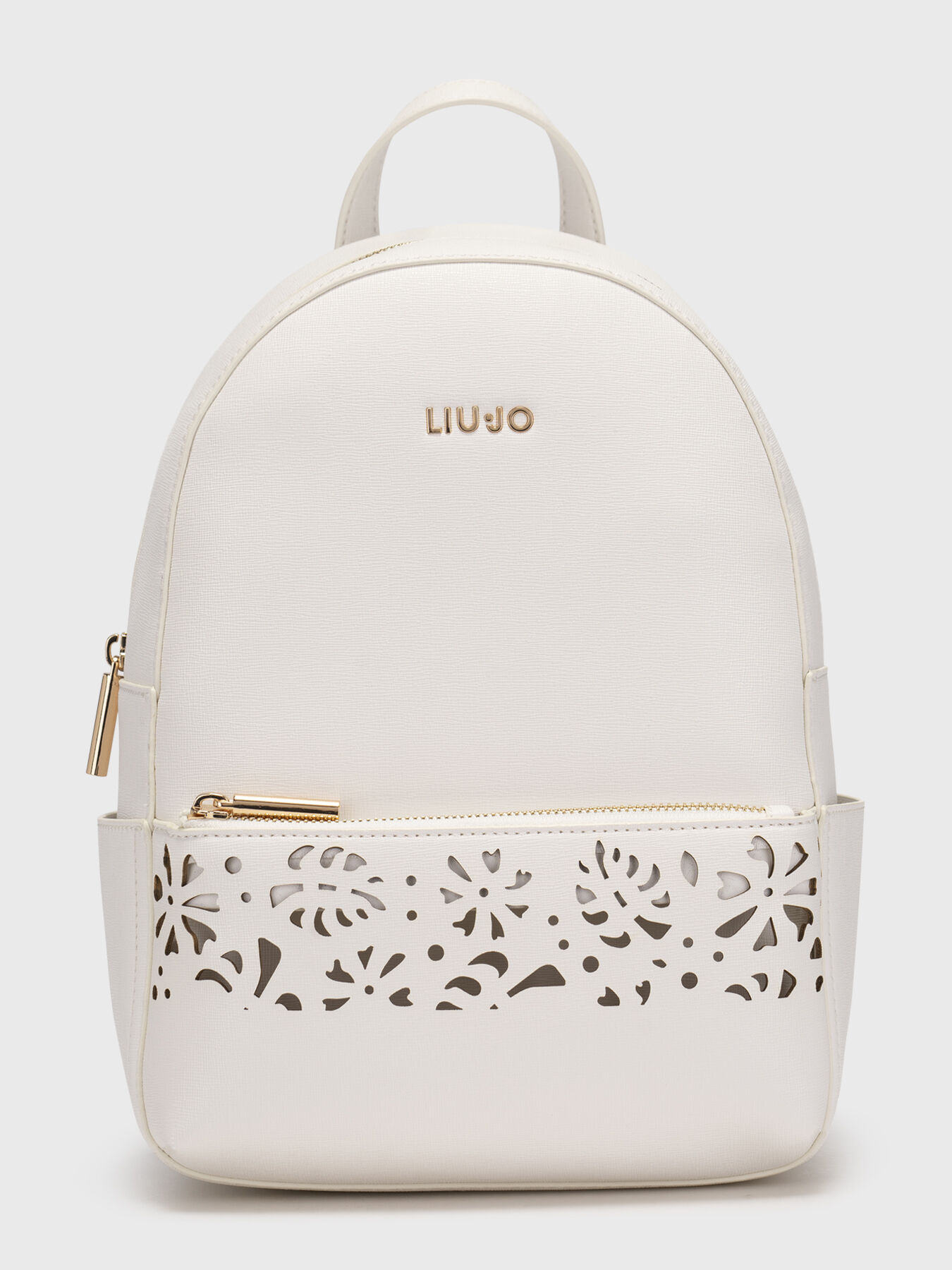 Black backpack with laser perforations brand LIU JO Globalbrandsstore en