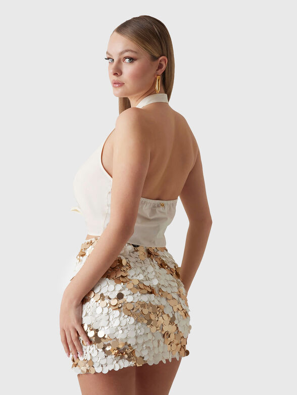 Short top with gold buttons - 3