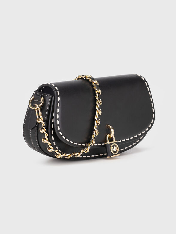 Small hand-stitched leather crossbody bag - 4