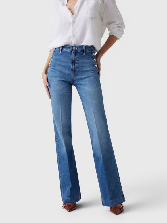 High-waisted flared jeans - 1