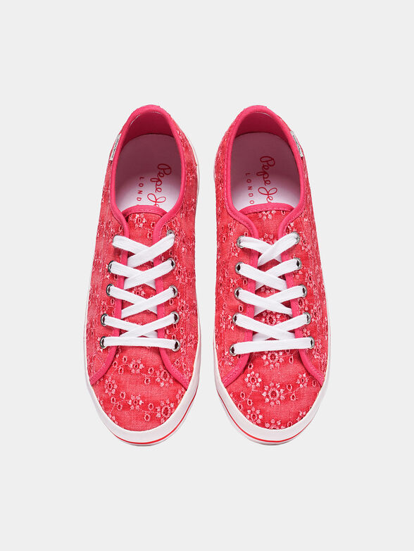 GERY Red sneakers with floral motifs - 6
