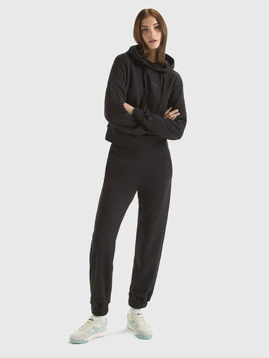 Black sweatshirt with logo detail - 5