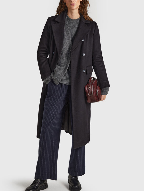 MADISON black wool blend coat  - 1