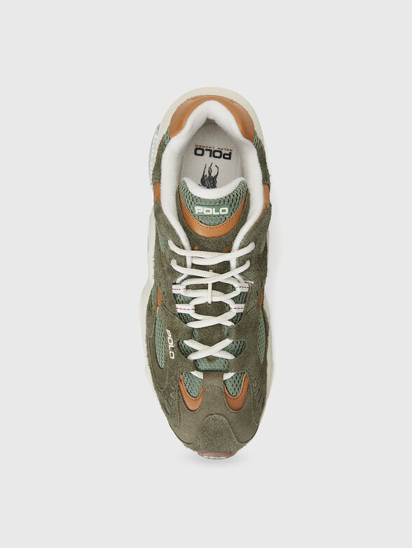 Suede sports shoes with textile details - 4