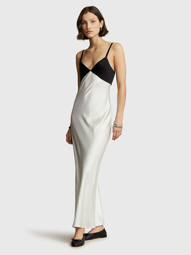 Satin dress with thin straps - 4